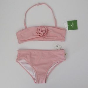 NWT Kate Spade 2pc Pink Rosette Bikini Swimsuit